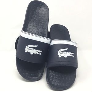 Lacoste Men's Dark Blue/White Fraisier Slides